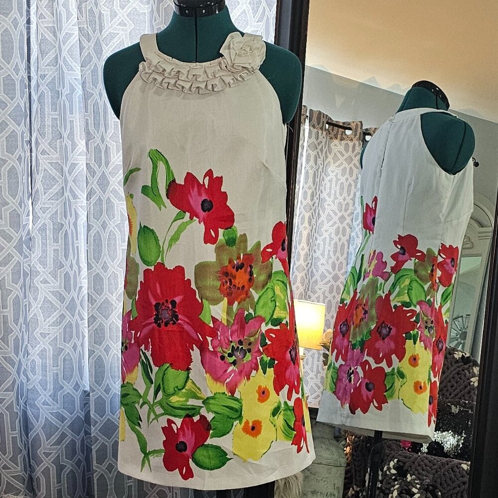 Sophia Christina Floral Halter Dress – Size 6